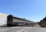 Amtrak San Joaquin Train # 716 about to bypass the Berkeley depot with California Cab Control Car in the lead 